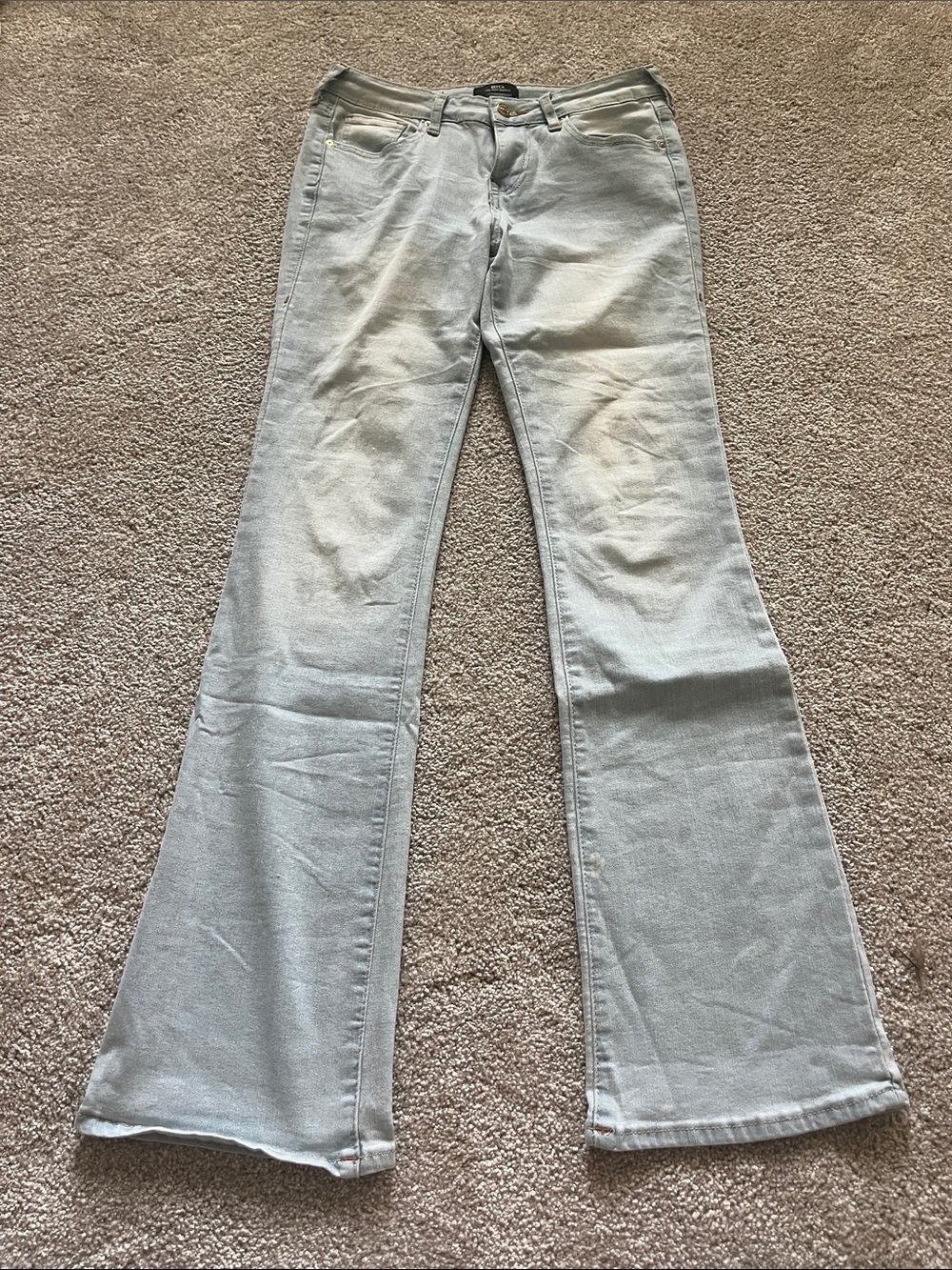 True Religion Light Gray Flare Jeans
